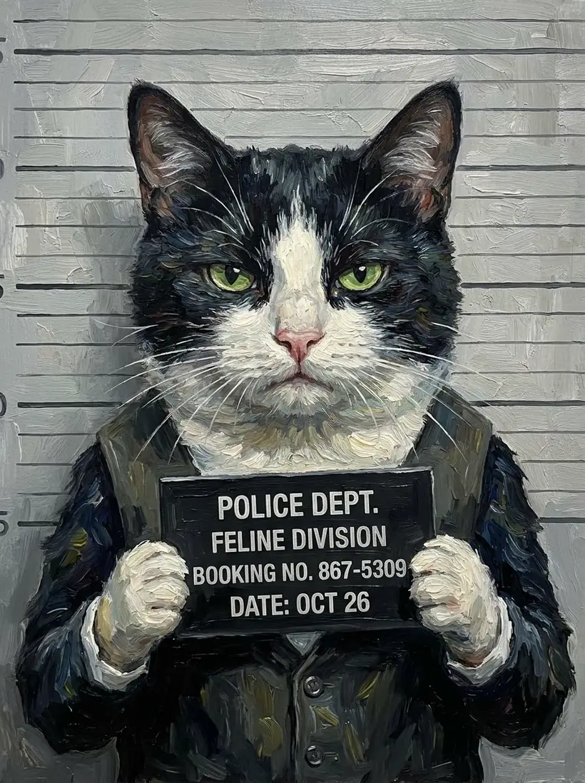 The Usual Suspect — framed portrait